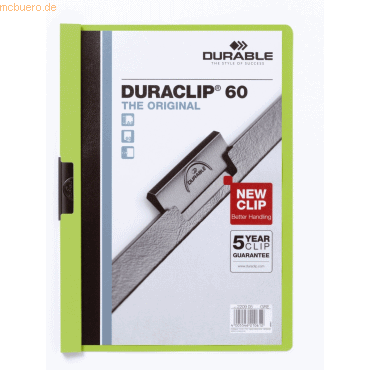 Durable Cliphefter Duraclip Original 60 grün von Durable