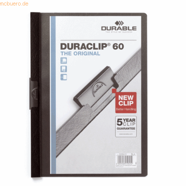 Durable Cliphefter Duraclip Original 60 schwarz von Durable