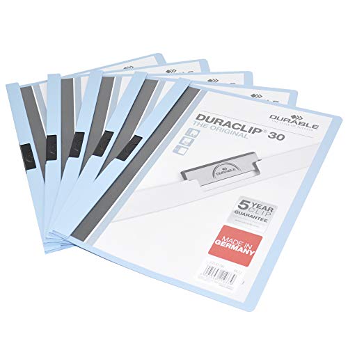 Durable DUPG2200-06 Duraclip-Ordner aus Kunststoff, A4, Blau, 25 Stück Durable DUPG2200-06 Duraclip-Ordner aus Kunststoff, A4, Blau, 25 Stück von Durable