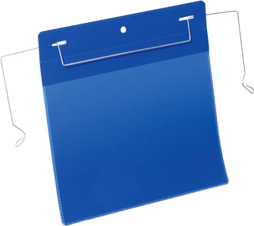 Durable Drahtbügeltasche (A5 quer) Packung à 50 Stück blau, 175207 von Durable