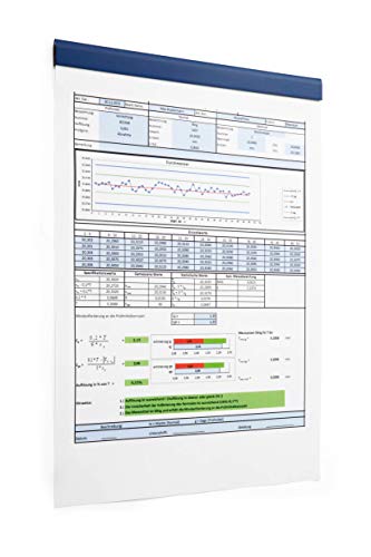 Durable Klemmleiste Durafix Rail 210 mm, selbstklebende Leiste zum magnetischen Einklemmen von Dokumenten A4 hoch / A5 quer, Beutel à 5 Stück, dunkelblau, 470607 von Durable