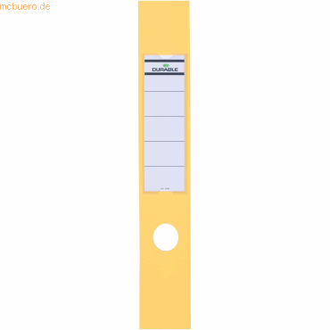 Durable Ordnerrückenschild Ordofix breit 60x390mm gelb VE=10 Stück von Durable