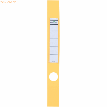 Durable Ordnerrückenschild Ordofix schmal 40x390mm gelb VE=10 Stück von Durable