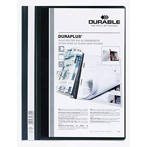 Durable Präsentationshefter A4+ PP Duraplus schwarz von Durable