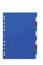 Durable Register, PP, blanko, farbiger Verlauf, DIN A4, 210/220 x 297 mm, 10 Blatt von Durable