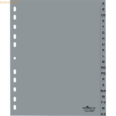 Durable Register A4+ A-Z PP grau von Durable