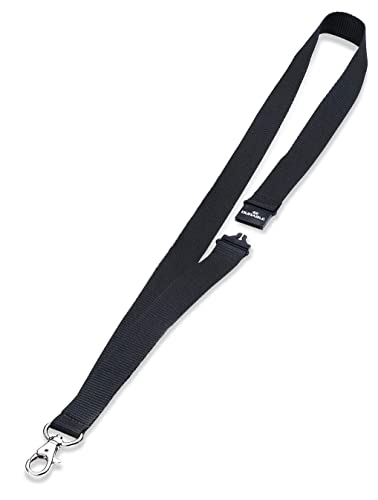 Durable Schlüsselband ECO mit Karabiner und Sicherheitsverschluss, 10 Stück, schwarz, 824001 von Durable