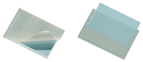 Durable Selbstklebetasche Pocketfix, 90x57 mm (für Visitenkarten), 10 Stück, transparent, 809319 von Durable