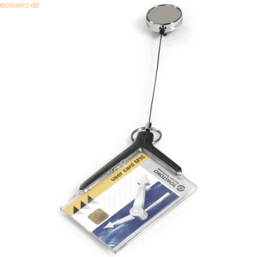 Durable Sicherheitsausweishalter Card Holder de luxe pro anthrazit VE= von Durable