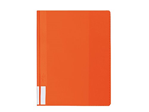 Durable Sichthefter A4 Überbreite DURALUX-Schnellhefter transparenter Vorderdeckel (5, orange) von Durable