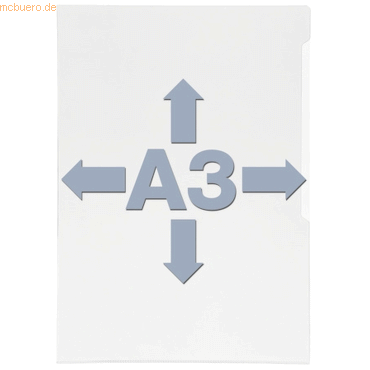 Durable Sichthüllen A3 glasklar 0,3mm VE=10 Stück von Durable