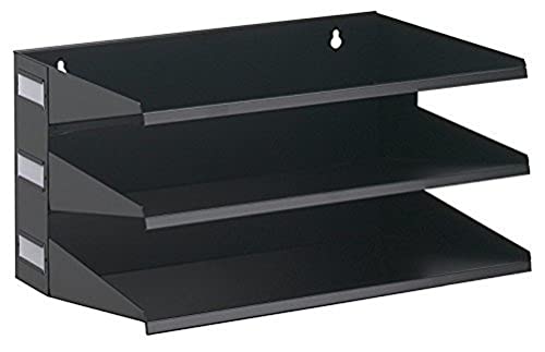 Durable Sortierreck (mit 3 Ablagefächern), für Tisch oder Wand, schwarz, 335901 von Durable