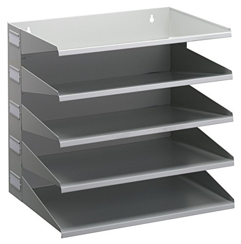 Durable Sortierreck (mit 5 Ablagefächern), für Tisch oder Wand, grau, 336010 von Durable