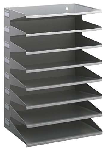 Durable Sortierreck (mit 8 Ablagefächern), für Tisch oder Wand, grau, 336110 von Durable