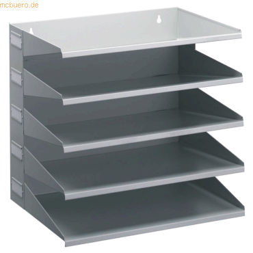 Durable Sortierreck Metall mit 5 Fächern HxBxT 330x360x250mm grau von Durable