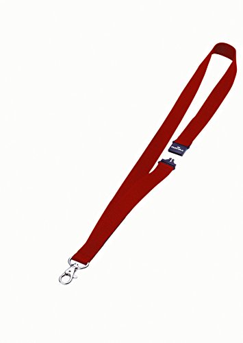 Durable Textilband (mit Sicherheitsverschluss, 44 x 20 mm) Packung à 10 Stück, rot, 813703 von Durable