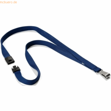 Durable Textilband Soft Colour 15mm mit Karabiner 44cm dunkelblau VE=1 von Durable