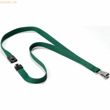 Durable Textilband Soft Colour 15mm mit Karabiner 44cm dunkelgrün VE=1 von Durable