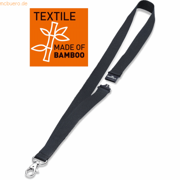 Durable Textilband mit Karabiner 20 Eco 40cm schwarz von Durable