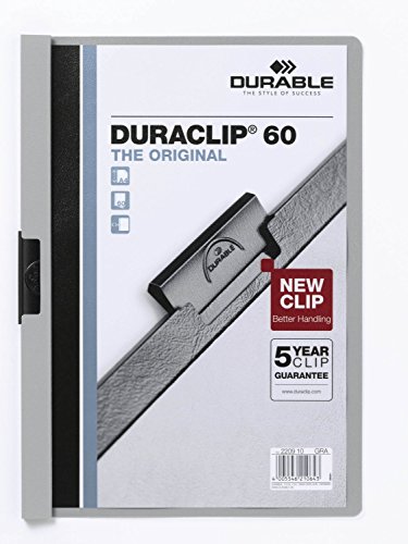 Klemm-Mappe DURACLIP®, A4, Fassungsvermögen 1-60 Blatt, grau von Durable