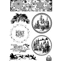 Silikonstempel "Dear Santa", Winter Landscape Balls von Ciao Bella