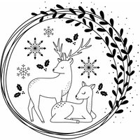 Silikonstempel "Snow Deers" von Artemio