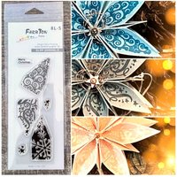 Silikonstempel für Faltstern Mittel "Christmas" von FarbTon Papier