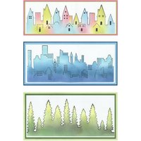 Sizzix Clear Stamp Set "Cosmopolitan - The View by Stacey Park" von Durchsichtig