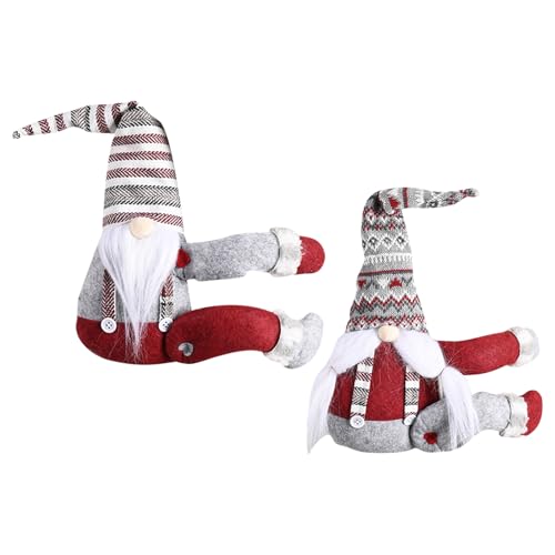 2 PCS Weihnachten GNOME Puppe Vorhang Tieback Herr und Frau GNOME Vorhang Schnalle Weihnachtsvorhang Holdback GNOME Tiebacks für Fenster Dekoration (Typ A) von Durdiiy