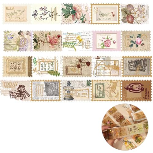 Durdiiy 2 Rollen Weihnachten Washi Tape Set, Maskin Tape Vintage Flower Castle Dekorative Goldfolie Klebeband Bunt Abdeckband Papier Aufkleber für Scrapbook Kunsthandwerk Tape Geschenkverpackung von Durdiiy