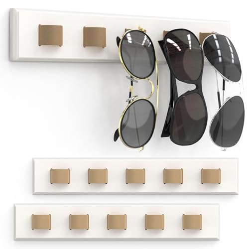 Durmmur Sonnenbrillen-Organizer, Wandmontage, Sonnenbrillen-Organizer, Holz-Brillen-Halter, Sonnenbrillen-Halter zum Aufhängen Ihrer mehreren Brillen, für Wand, Schrank, Heimdekoration (Aprikose) von Durmmur