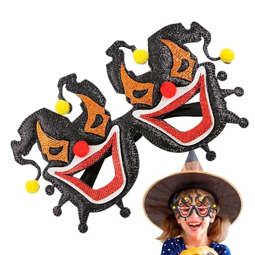 Duroecsain Halloween-Kostümbrille, Cosplay-Brille für Frauen | Lustige Halloween-Kostüm-Brille | Kreative Partybrille für Rollenspiele, Stimmungsbrille im Clown-Design von Duroecsain