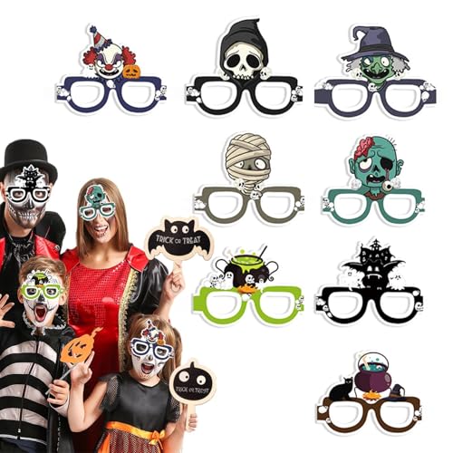 Duroecsain Halloween-Party-Brille, Cosplay-Party-Brille | Partydekorationen Neuheit Papierbrillen | Halloween-Dekorationen, Foto-Requisiten, Papierbrillen für Kinder und Erwachsene von Duroecsain