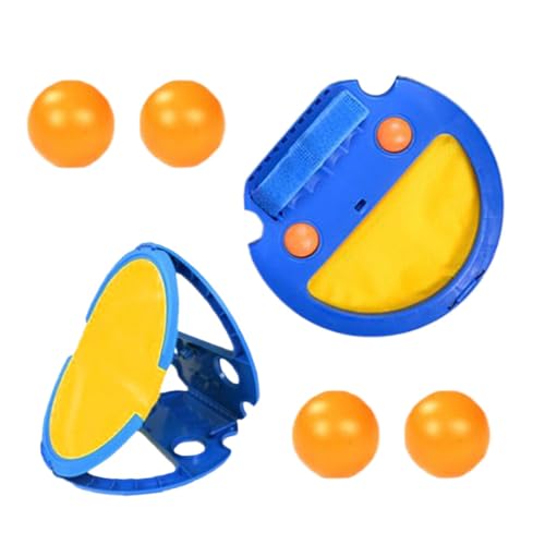 Duroecsain Schläger-Taschenballspiel, Wurf- und Fangball-Set - Pop Pass Catch Ball Spiel mit 4 Bällen | Interaktives Ball- und Fangspiel, Hinterhof-Strandspielzeug für Kinder von Duroecsain