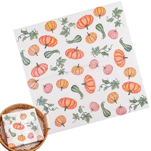 Duroecsain -Seidenpapier,-Serviettenpapier | Verdickte 20-Blatt-Papierservietten für -Thanksgiving-Gäste - Thanksgiving-Servietten, Handtücher, Abendessen, Thanksgiving-Servietten, von Duroecsain