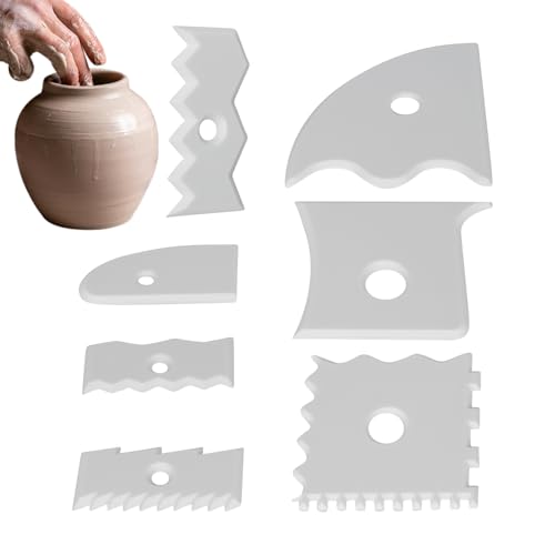 Töpferwerkzeuge zum Entgraten – 7 Stück strukturierte Rippen aus Ton für Töpferei | Form Füße zum Skulpturen, Drehen, Anfänger, leidenschaftliche Erwachsene Töpferwerkzeuge zum Entgraten – 7 Stück strukturierte Rippen aus Ton für Töpferei | Form Füße zum Skulpturen, Drehen, Anfänger, leidenschaftliche Erwachsene von Duroecsain