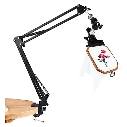 Durratou Embroidery Hoop CrossStitch Stand Metal Embroidery Hoop CrossStitch Stand with 360 Hoop Spin Knob von Durratou