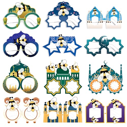 6pcs/12pcs Middle East Moon Festival dekorative Papier brille Kinder Erwachsene lustige Foto Requisiten schnell Party zubehör von Dusarls