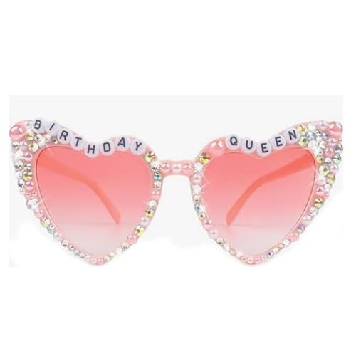 Dusenly Rosa Geburtstagsbrille für Frauen Geburtstag Königin Sonnenbrille Geburtstag Sonnenbrille Geburtstag Königin Brille für Happy Birthday Party Geschenke Supplies von Dusenly