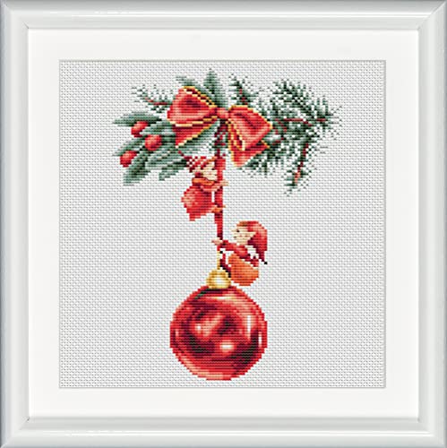 DUTCH STITCH BROTHERS - Gezähltes Kreuzstich-Kit - DSB018L - Weihnachtselfen 2 - Leinen - 9.8 x 9.8 Inch - DIY für Erwachsene von DUTCH STITCH BROTHERS