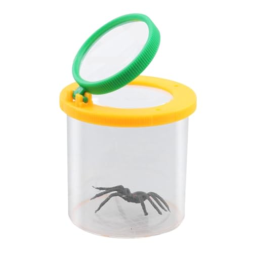 Duvcoywae Insektenbeobachtungskäfig | Insektenbeobachtungsbox mit Lupe - Caterpillars Cups Educational Science Kits Spinnenzuchtbehälter mit Lupe von Duvcoywae