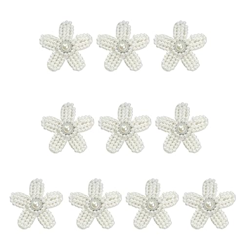 10 Stück Aufnäher Kunstperlen Blumen Patches Applikation Dekorative Flicken für Kleidung Haarnadeln 10 Stück Aufnäher Kunstperlen Blumen Patches Applikation Dekorative Flicken für Kleidung Haarnadeln von Duyeuau