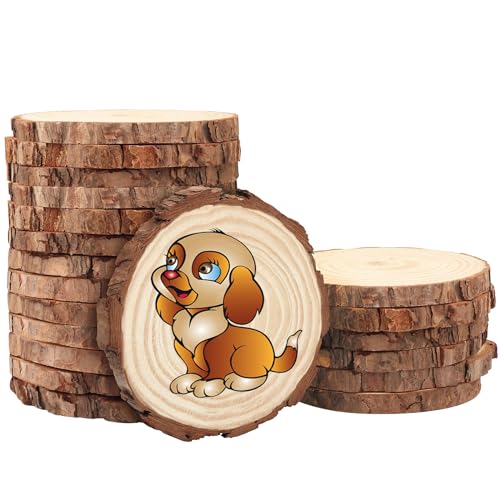 12 Stücke Holzscheiben Holz Log Scheiben 10-13cm Runde Naturholz Baumscheiben 1cm Dicke für DIY Handwerk Holz-Scheiben Hochzeit Mittelstücke Weihnachten Dekoration von Duyteop