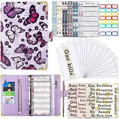 Budgetplaner Budget Binder,A6 Budget Binder Budgetplaner,Budget Planner Geldumschlä Umschlagmethode, A6 Ringbuch, Cash Stuffing, Sparbuch mit Folien, Geld Sparen Mappe von DuzLink