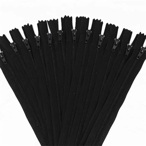 10 15-60cm Schwarz Weiß Nylon Reißverschluss für Taschen Bekleidung Handwerk DIY Zubehör von Dvbfufv