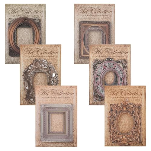 Dwqnvf 180 Stück dekoratives Papier für Fensterrahmen von Scrapbooking, Vintage-Rahmen, Retro-Fotoränder von Dwqnvf