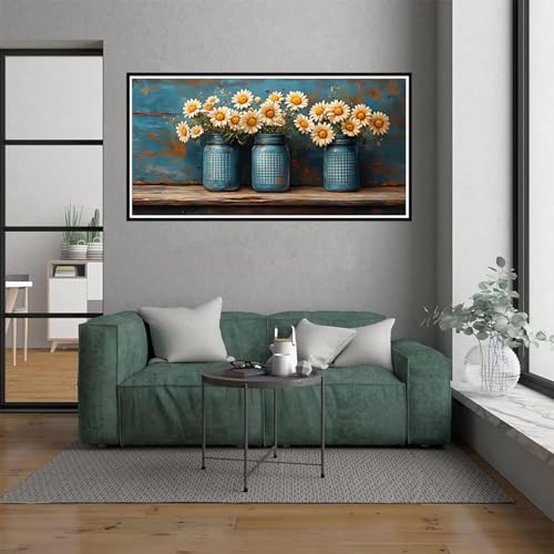 Blume Malen Nach Zahlen Erwachsene, malen nach zahlen kinder Kunst DIY Handgemalt Ölgemälde Kit für anfänger und Erwachsene Mit 3 Pinseln und acrylfarbe, Herbst Zimmer Deko Schlafzimmer, 70x140xm von Dxoaoocc