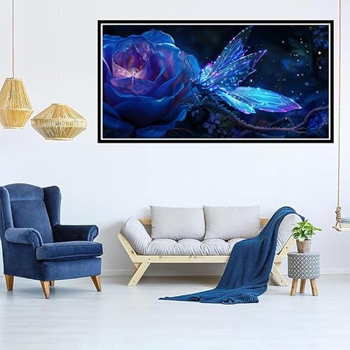 Diamond Painting Blume Diamant Painting Bilder Kunst Diamond Painting Erwachsene Basteln, DIY Diamond Painting Set Kinder Stickerei Kreuzstich Malerei Art Kits für Wanddeko Aesthetic, 300X100CM von Dxoaoocc