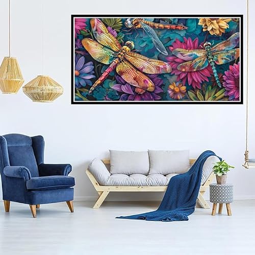 Diamond Painting Drachen Diamant Painting Bilder Pfirsichblüte Diamond Painting Erwachsene Basteln, DIY Diamond Painting Set Kinder Stickerei Kreuzstich Malerei Art Kits, Wanddeko Aesthetic 300X100CM von Dxoaoocc