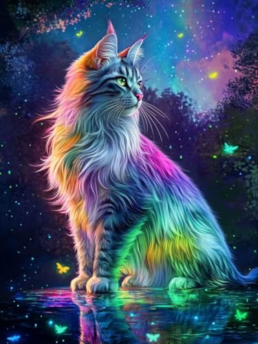 Diamond Painting Erwachsene Groß xxl 100x130CM, Katze Diamant Painting Bilder Sternenhimmel Daiments Painting Bastelset für Kinder Crystal Art Diamonds Painting für Home Büro Wall Dekoration -4049 von Dxoaoocc